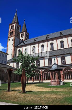 Kreuzgang St. Kilians-Dom zu Würzburg oder Dom St. Kilian, Würzburg, Würzburg, Unterfranken, Bayern, Deutschland Stockfoto