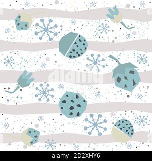 Nahtlose Muster mit Pflanzen und Erdbeere. Vector Illustration. Stock Vektor