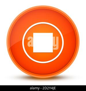 Stop luxuriöse glänzende orange runde Knopf abstrakte Illustration Stockfoto