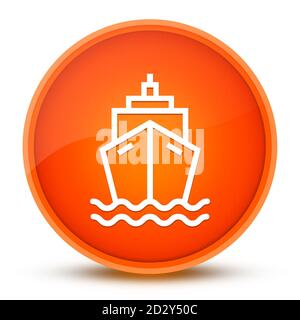 Schiff luxuriöse glänzend orange runde Knopf abstrakte Illustration Stockfoto