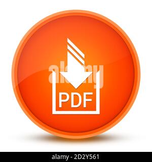 PDF Dokument herunterladen luxuriöse glänzende orange runde Taste abstrakte Illustration Stockfoto