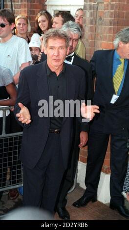 Schauspieler Harrison Ford kommt im Belvedere Restaurant im Holland Park, West London, zu einer Cocktailparty nach der Vorführung seines neuesten Films "sechs Tage, sieben Nächte" an diesem Abend (Sonntag) an. Foto von Andrew Stuart/PA Stockfoto