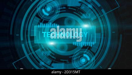 Abbildung des virtuellen Bildschirms mit holographischem Panel und Mesh Stockfoto