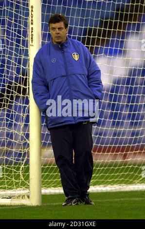 LEED United's Manager David O'Leary während des Trainings im Santiago Bernabeu Stadium, Madrid, zur Vorbereitung auf den morgigen Kampf gegen Real Madrid in der Champions League, Gruppe D. Stockfoto