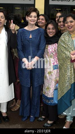 Die Frau des Premierministers Cherie Booth trifft Bollywood-Fans, als sie zur Mega Mela BBC ASIA Awards Show in der National Exhibition Centre Arena in Birmingham eintrifft. Die Asian Success, Innovation and Achievement Awards feiern alle Aspekte des asiatischen Lebens. * Kultur und Kunst Stockfoto