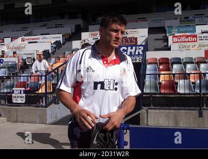 Der britische und irische Löwe Martin Corry kommt zu seiner ersten Lions-Trainingseinheit, nachdem er als Ersatz im Dairy Farmer Stadium Townsville in Australien angekommen ist, bevor er gegen die Präsidenten XV antreten kann Stockfoto