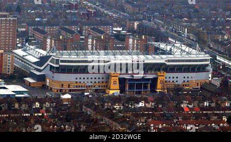 Eine Luftaufnahme des Boleyn Ground von West Ham im Upton Park im Osten Londons. Stockfoto