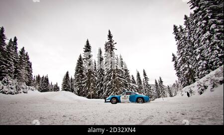 SCHLADMING, ÖSTERREICH - 12. JAN 2008: Eine Alpine A-110 beim Planai Classic Stockfoto