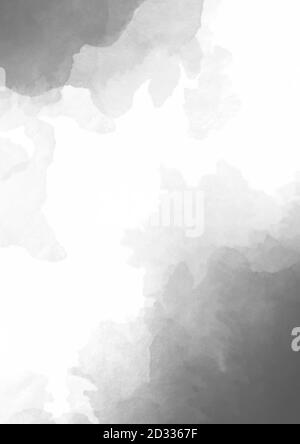 Aquarell-Vorlage mit schwarz auf hellem Hintergrund. Kreative Vektor Aquarell Illustration. Lebendiges Design. Schwarze Design Oberflächenstruktur. Stock Vektor