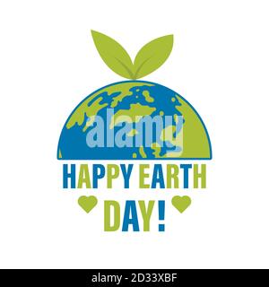 Happy Earth Day Banner Illustration eines Happy Earth Day-Banners, für die Feier der Umweltschicherheit Stock Vektor