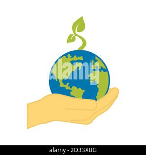 Happy Earth Day Banner Illustration eines Happy Earth Day-Banners, für die Feier der Umweltschicherheit Stock Vektor