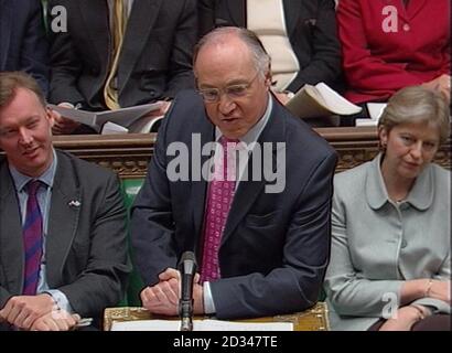 Michael Howard, Vorsitzender der Konservativen Partei. Stockfoto