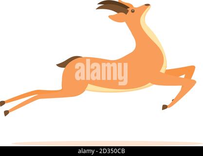 Gazelle-Symbol. Cartoon von Gazelle Vektor-Symbol für Web-Design isoliert auf weißem Hintergrund Stock Vektor