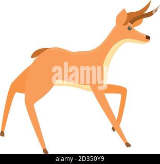 Symbol für verängstigte Gazelle. Cartoon von erschrockenen Gazelle Vektor-Symbol für Web-Design isoliert auf weißem Hintergrund Stock Vektor