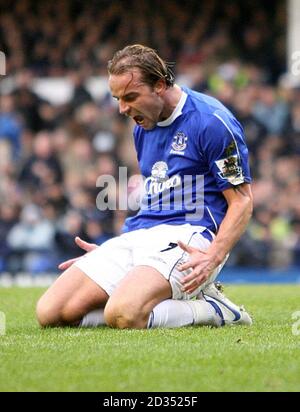 Evertons Andy Van der Meyde rues eine verpasste Chance Stockfoto