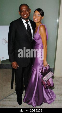 Forest Whitaker und seine Frau Keisha besuchen gestern Abend die Fox BAFTAS Post Party im Nobu Restaurant am Berkeley Square im Zentrum von London. Stockfoto