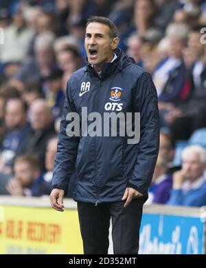 Kilmarnock manager Angelo Alessio erstes Heimspiel in der UEFA Europa League erste Qualifikationsrunde zweite Bein Spiel im Rugby Park, Kilmarnock Stockfoto