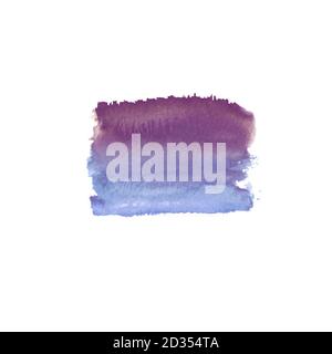 Abstrakte Aquarell von Hand gezeichnet bunten Fleck. Aquarell-Design-Element. Aquarell blau, lila und violett Hintergrund. Stockfoto