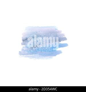 Abstrakte Aquarell von Hand gezeichneten Fleck. Aquarell-Design-Element. Aquarell blauer Hintergrund. Stockfoto