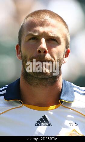 LA Galaxy's David Beckham vor während der Major League Soccer Spiel im Home Depot Center in Carson, Los Angeles, USA. Stockfoto