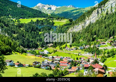 Sankt Jodok am Brenner, ein Dorf in Österreich Stockfoto