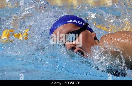 Die britische Schwimmerin Joanne Jackson während der 400m Freistil-Hitze der Frauen während der FINA World Swimming Championships in Rom, Italien. Stockfoto