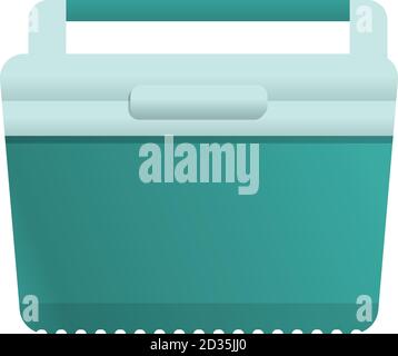 Symbol für Eiswürfelbox. Cartoon von Eiswürfel Box Vektor-Symbol für Web-Design isoliert auf weißem Hintergrund Stock Vektor