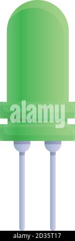 Symbol für Widerstand Kondensator. Karikatur des Widerstands Kondensator Vektor-Symbol für Web-Design isoliert auf weißem Hintergrund Stock Vektor