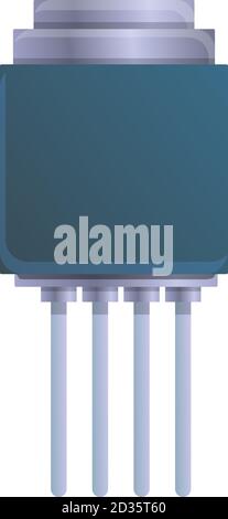 Symbol für Transistorkondensator. Cartoon von Transistor Kondensator Vektor-Symbol für Web-Design isoliert auf weißem Hintergrund Stock Vektor
