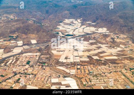 Luftaufnahmen von Almeria, Andalusien, Spanien, Europa Stockfoto