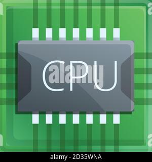 Symbol für Chip-Prozessor. Cartoon von Chip-Prozessor Vektor-Symbol für Web-Design isoliert auf weißem Hintergrund Stock Vektor