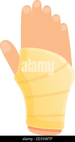 Symbol für die Handbandage des Arztes. Cartoon von Arzt Hand Verband Vektor-Symbol für Web-Design isoliert auf weißem Hintergrund Stock Vektor