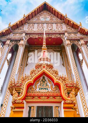 Spaziergang um die Tempel nong wang und Chao Por Lak Muang In Khon Kaen Stadt in Thailand Stockfoto