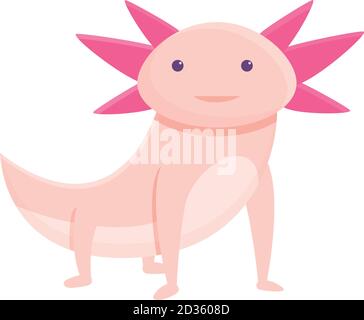 Exotisches Axolotl-Symbol. Cartoon von exotischen Axolotl Vektor-Symbol für Web-Design isoliert auf weißem Hintergrund Stock Vektor