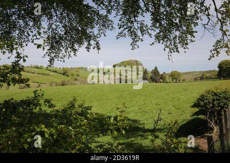 Loudoun Hill, ist ein vulkanischer Plug in East Ayrshire, Schottland. Es befindet sich in der Nähe des Flusses Irvine, östlich von Darvel Stockfoto