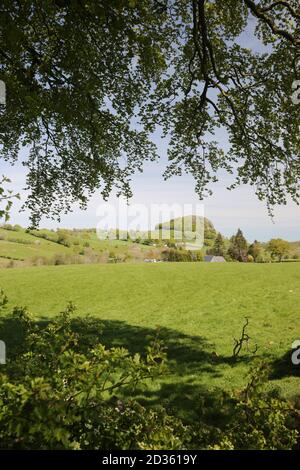 Loudoun Hill, ist ein vulkanischer Plug in East Ayrshire, Schottland. Es befindet sich in der Nähe des Flusses Irvine, östlich von Darvel Stockfoto