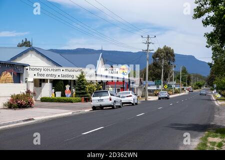 TASMANIEN, AUSTRALIEN - 18. Dez 2019: Melita verfügt über eine Vielzahl von Honigprodukten, die größer waren als andere Honigmärkte in Launceston. Stockfoto