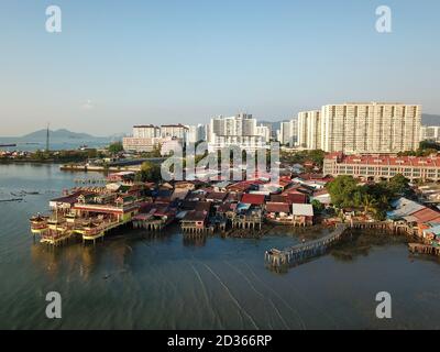 Georgetown, Penang/Malaysia - 29 2020. Feb: Hean Boo Thean Tempel am Clansteg. Stockfoto