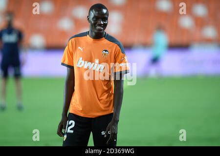 Valencia, Spanien. September 2020. MOUCTAR DIAKHABY VON VALENCIA CF beim La Liga Spiel zwischen Valencia CF und Levante UD spielte am 13. September 2020 im Mestalla Stadion in Valencia, Spanien. (Foto von PRESSINPHOTO) Credit: Pro Shots/Alamy Live News Stockfoto