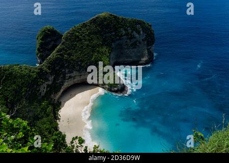 Bali ist Indonesiens wichtigstes Touristenziel, das Wahrzeichen von Nusa Penida,Kelingking bedeutet Pinkie Finger, nusa penida, bali. Stockfoto