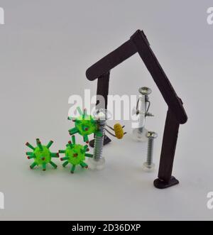 COVID 19 AUSWIRKUNGEN DES PANDEMIEBEDÜRFNIS Stockfoto