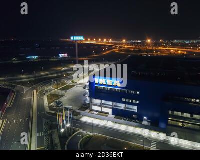 Batu Kawan, Penang/Malaysia - Mär 20 2020: Architektur IKEA Store. Stockfoto