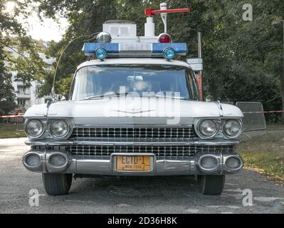 Ghostbusters Auto Ectomobile Vorderansicht Stockfoto