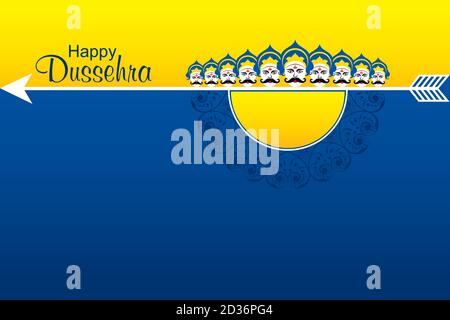 Abbildung: Pfeil und Bogen in den glücklichen Dussehra Festival von Indien Hintergrund Stock Vektor