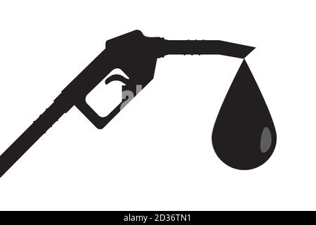 Silhouette der Kraftstoffpumpe. Tankstelle Stock Vektor