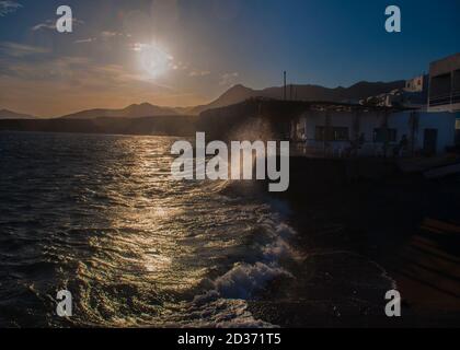 Das Meer am Kap von Gata (Spanien) - La Isleta del Moro Stockfoto