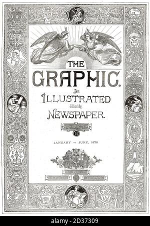 Eingravierte Titelseite der Graphic, Wochenzeitung, 1879 Stockfoto