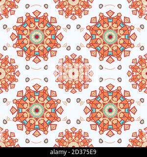 Traditionelle kunstvoll.Nahtloses Muster Mandala. Dekorative Elemente. Stock Vektor