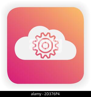 Cloud-Speicher-Update. Upload-Symbol. Flachvektor. Stock Vektor