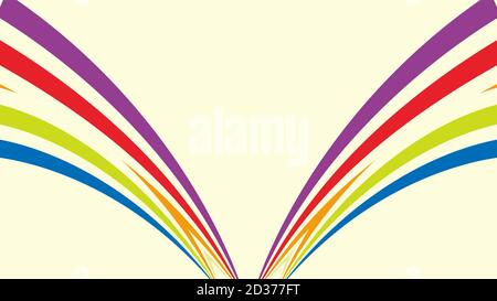 vektordarstellung eines abstrakten Regenbogenhintergrunds mit Linien Stock Vektor